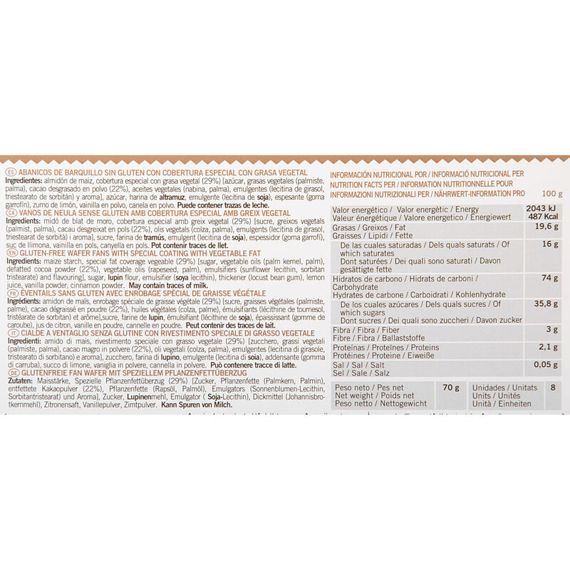 Ventalls sense gluten cacau Sant Tirs 70g 
