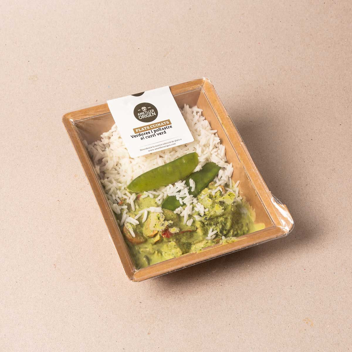 Verduras y pollo al curry verde Ametller Origen 250g