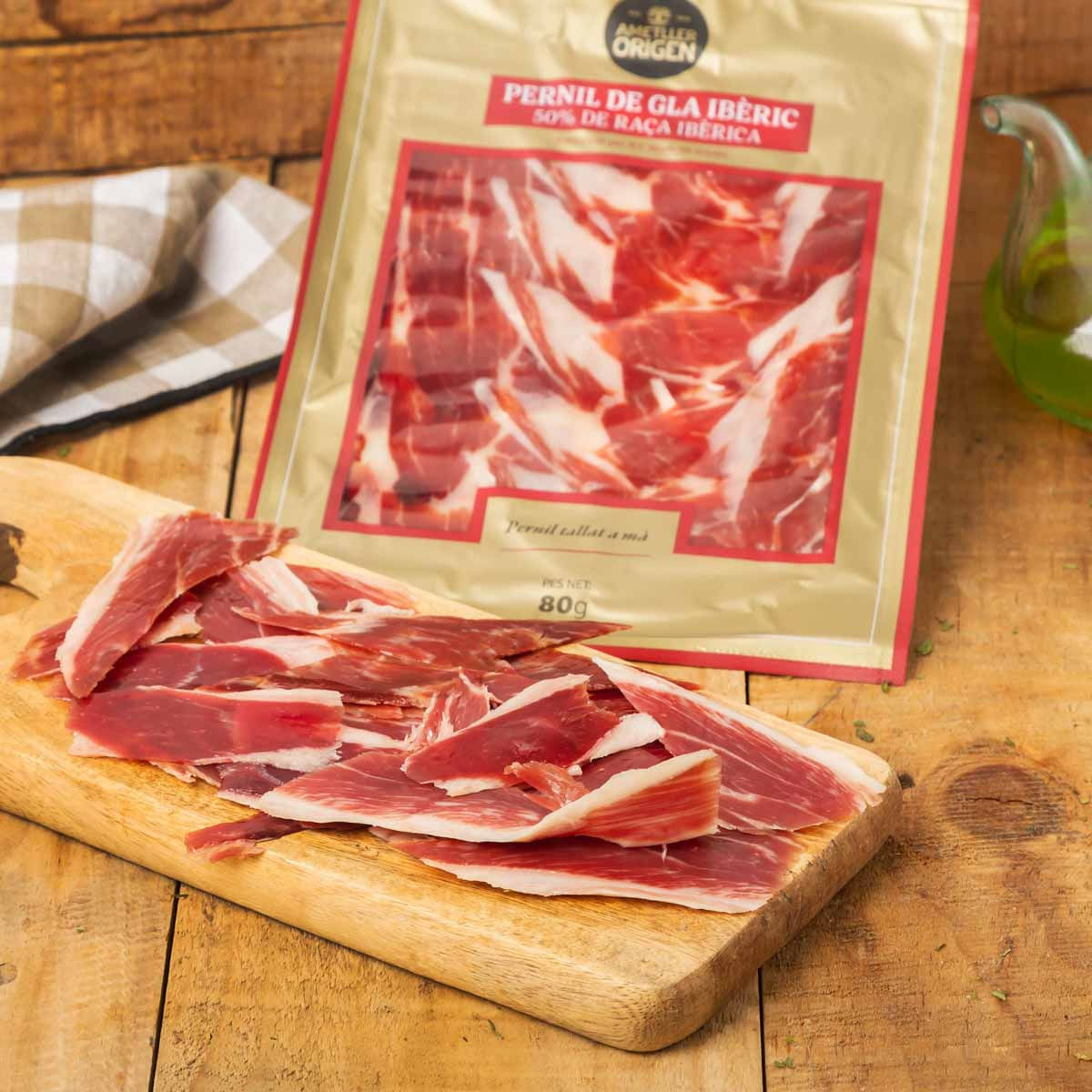 Jamón bellota 50% cortado a mano Ametller Origen