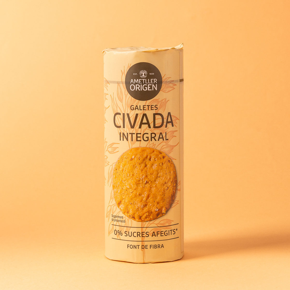 Galetes de civada integrals 0% sucres afegits Ametller Origen 190g