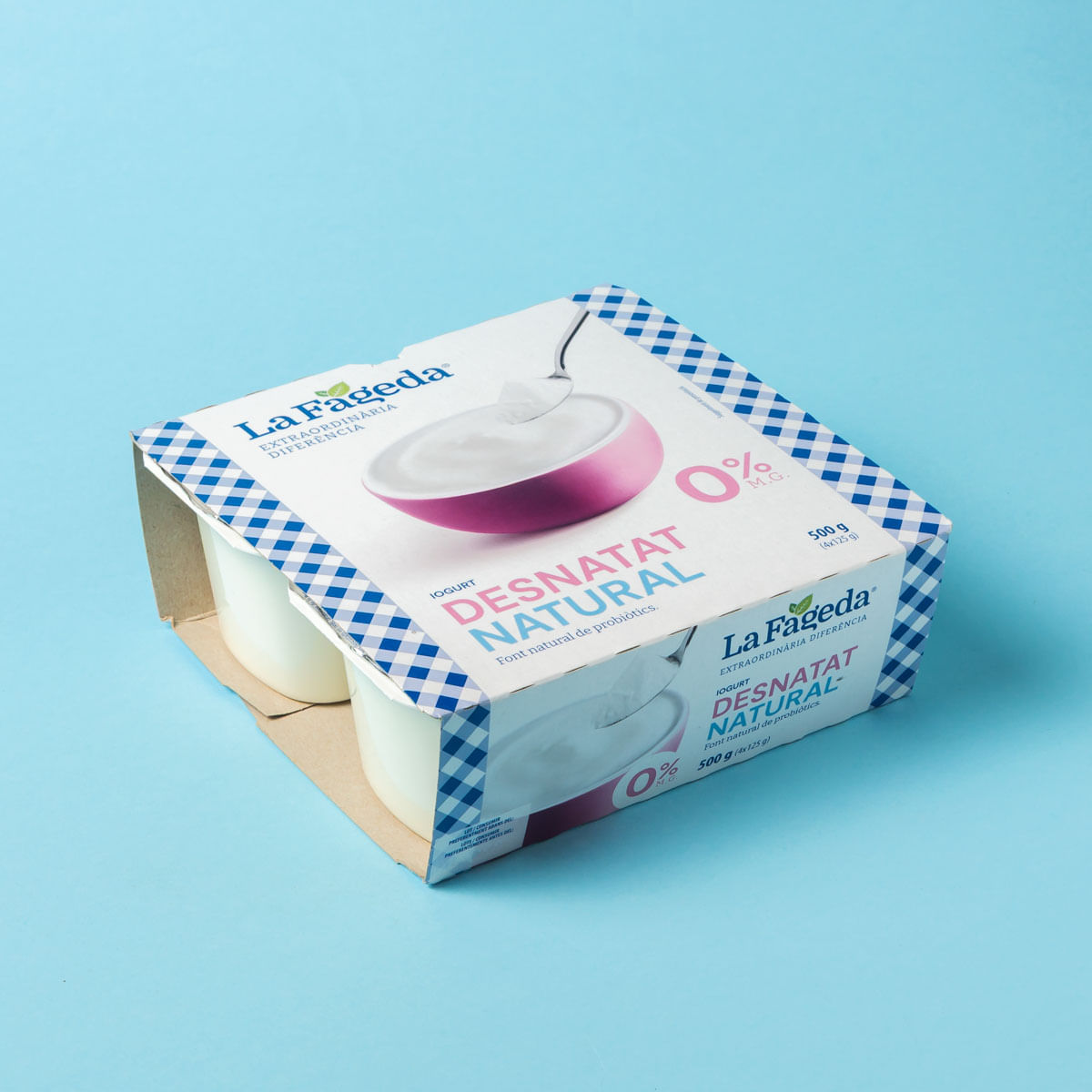 Yogur natural desnatado La Fageda 125g 4u.