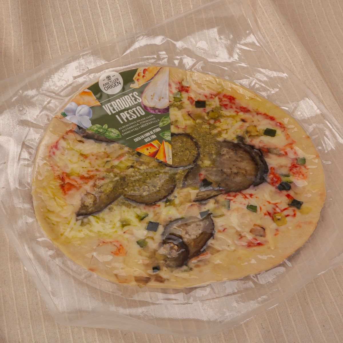Pizza de verduras y pesto Ametller Origen 420g