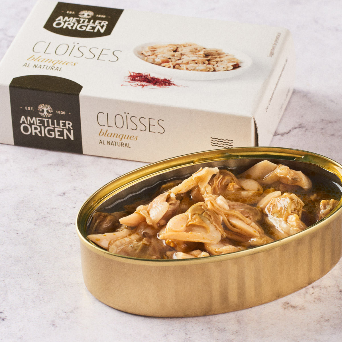Cloïsses blanques al natural Ametller Origen 63g