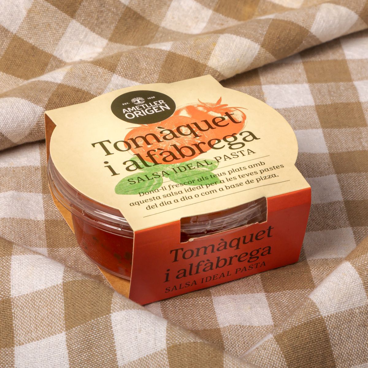 Salsa de tomate y albahaca Ametller Origen 150g