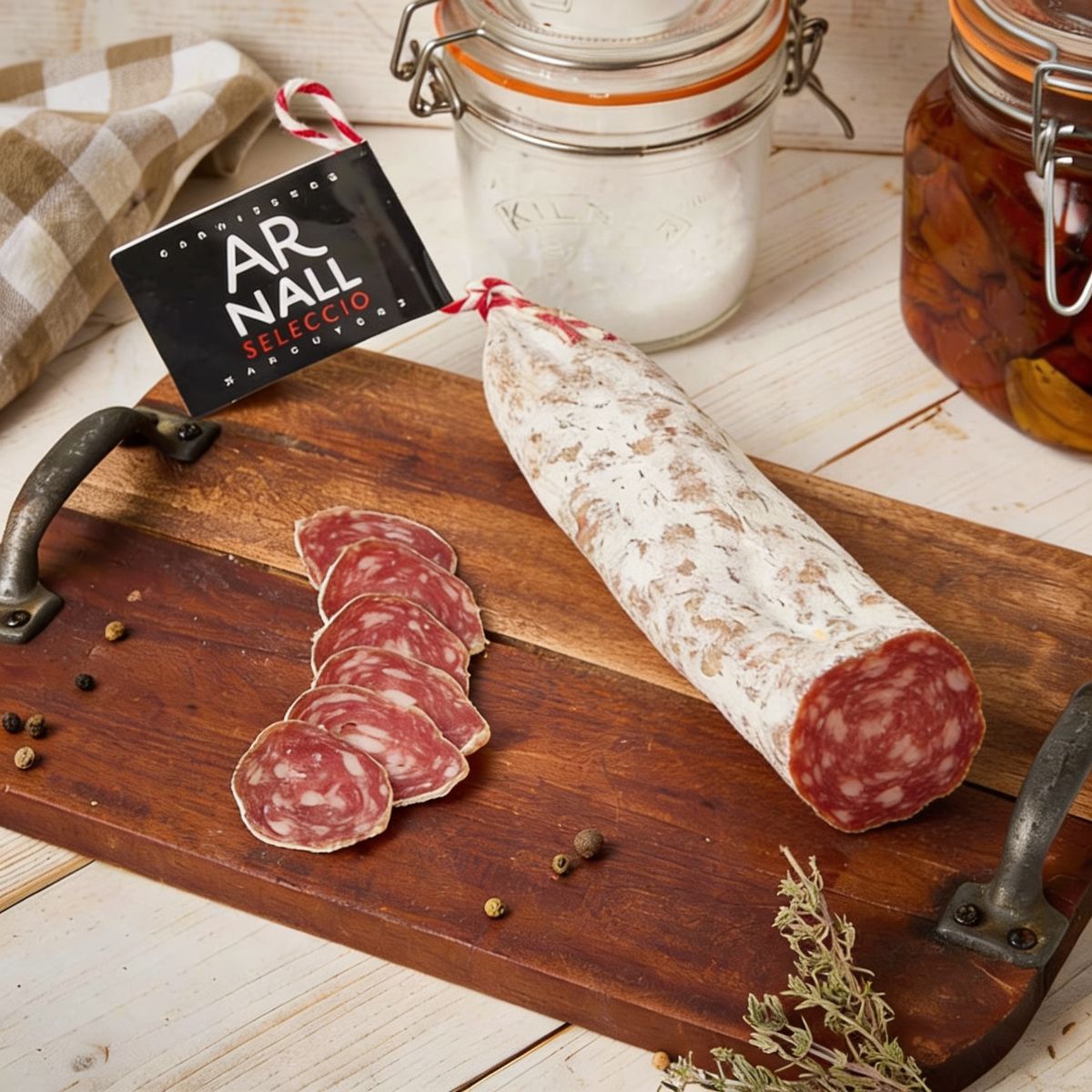 Llonganissa de pagès picant amb pebre Ametller Origen by Arnall