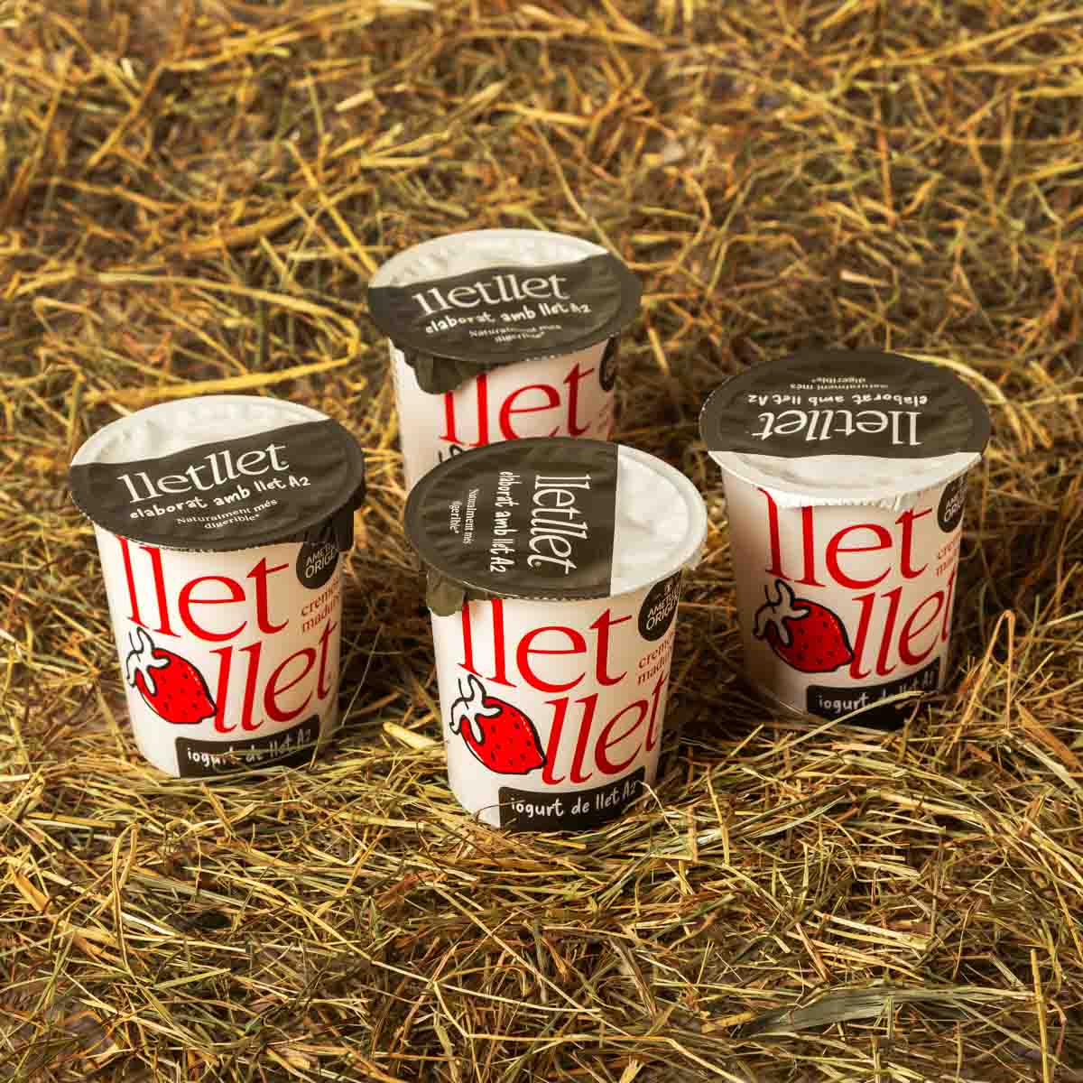 Iogurt de maduixa amb llet A2 Ametller Origen 125g - 4u.