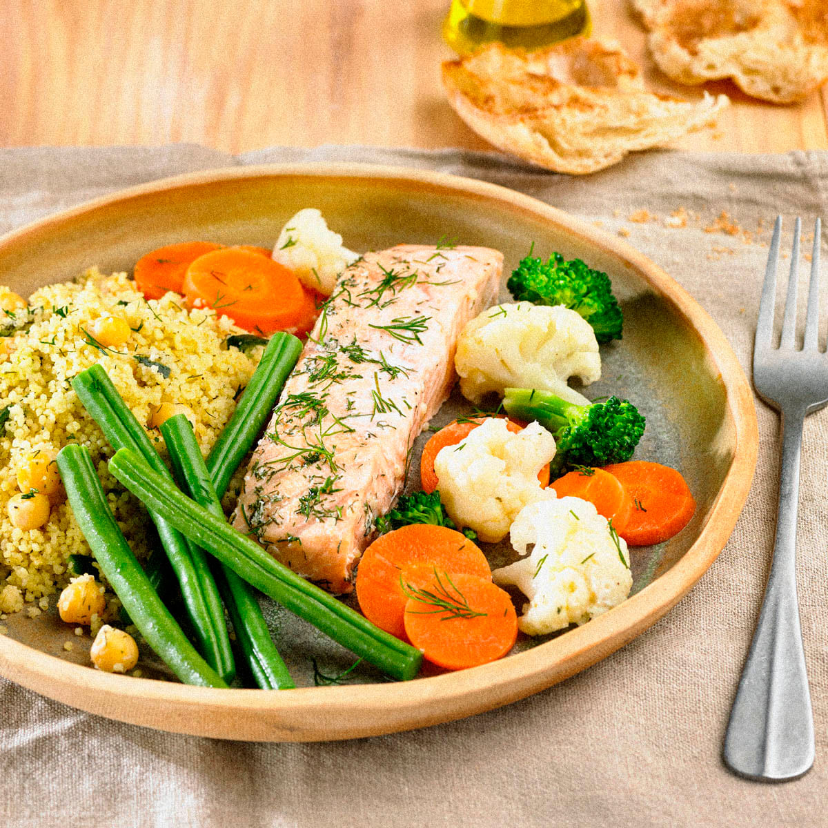 Salmón con cuscús y verduras Ametller Origen 400 g