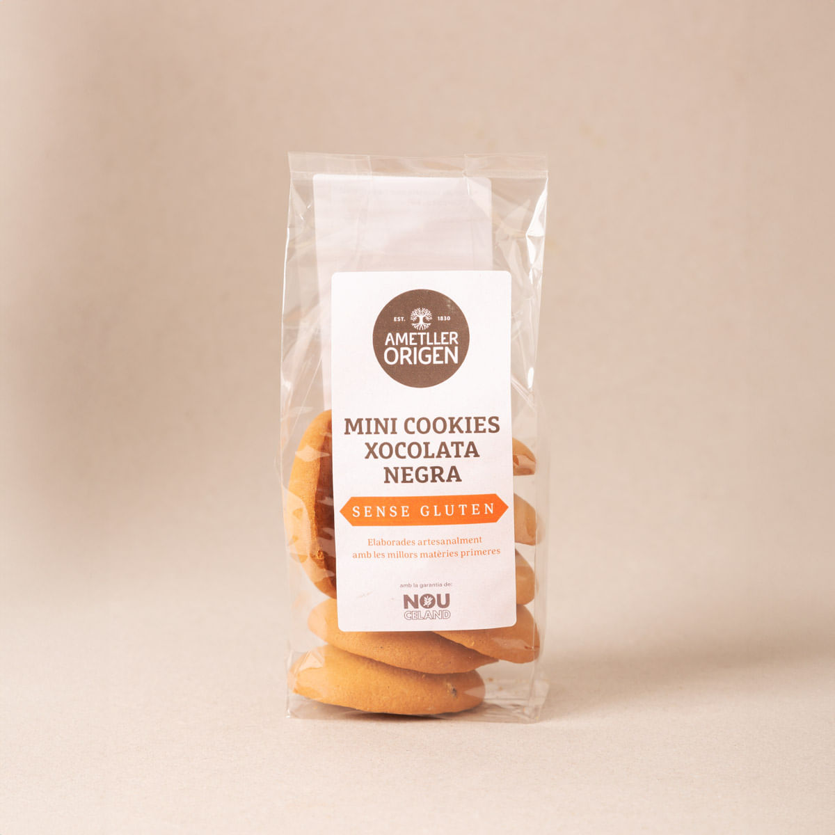 Mini cookies xocolata sense gluten Ametller Origen 100 g