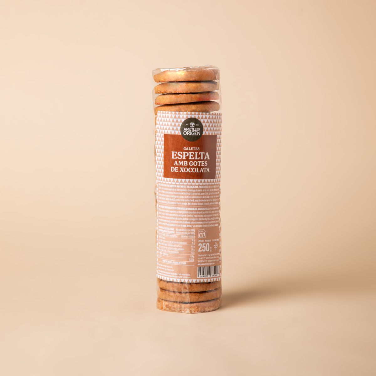 Galleta de espelta y chocolate Ametller Origen 250g