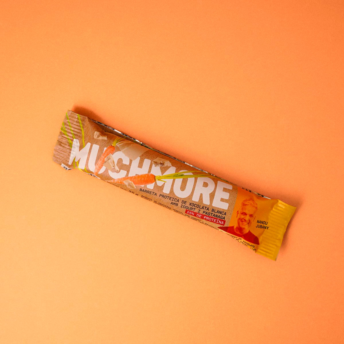 Barreta proteica de xocolata blanca amb iogurt i pastanaga naturalMUCHMORE 35 g