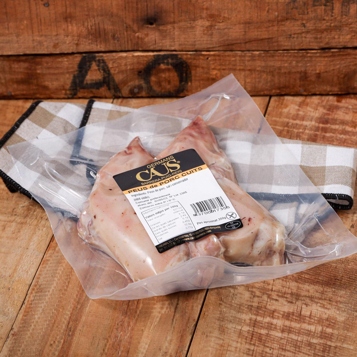 Peus de porc cuits Caus 350g