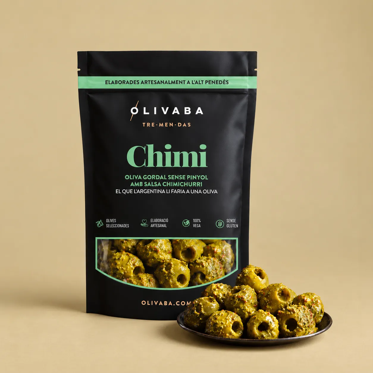 Aceituna Gordal al chimichurri Olivaba 300g