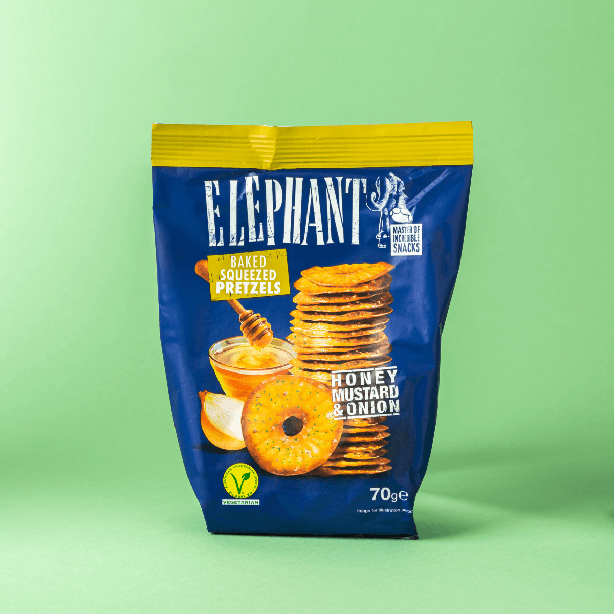 Pretzel de mel i mostassa Elephant 70g