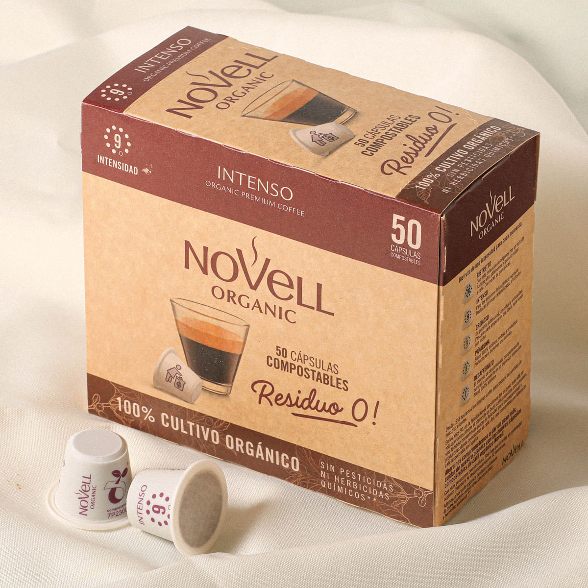 Càpsules de cafè intens ecològic Novell - 50u.