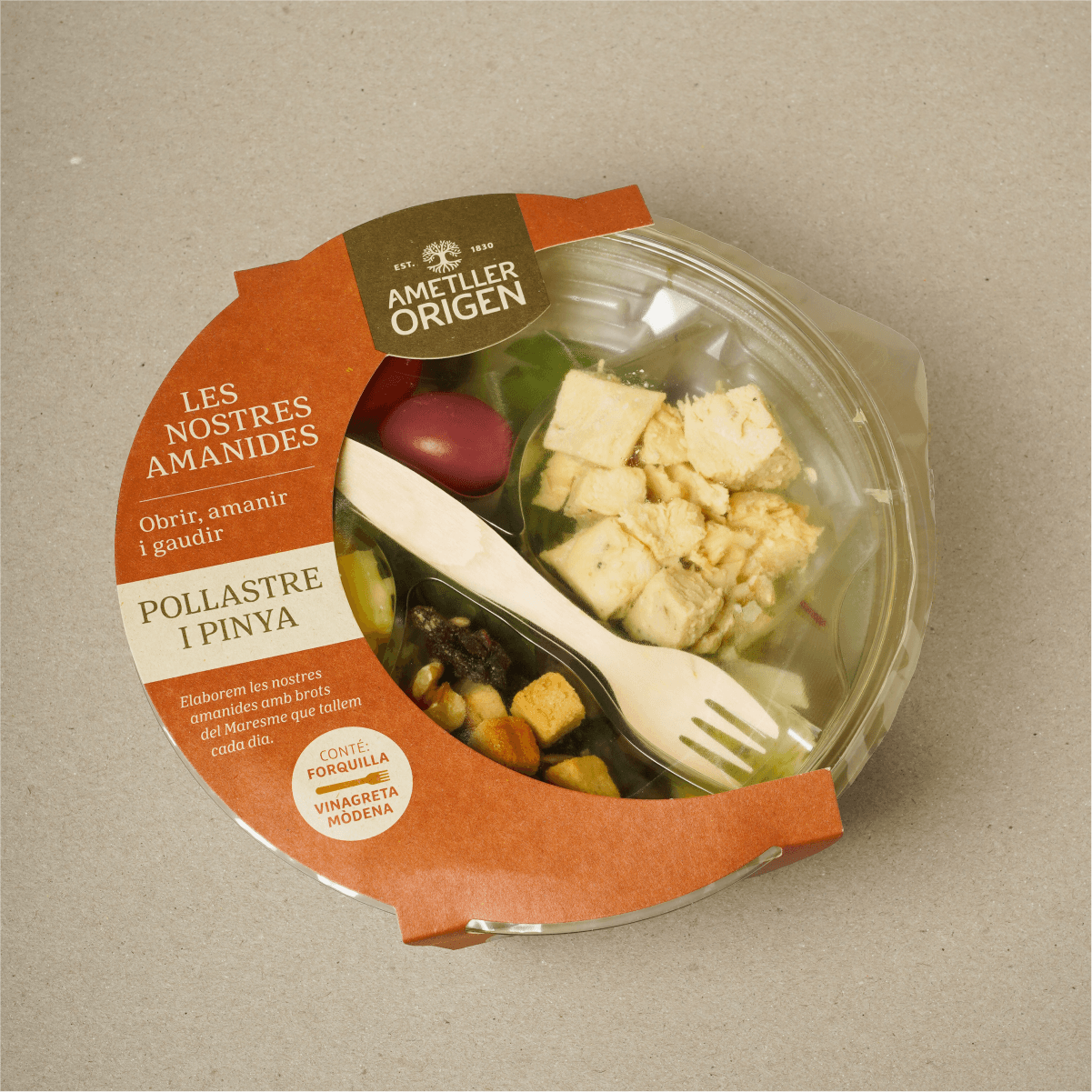 Ensalada de pollo y piña Ametller Origen 190g