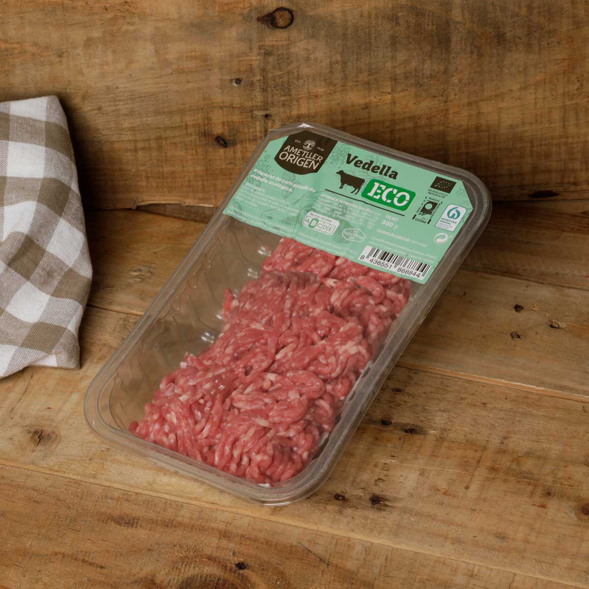 Picada de vedella ecològica Ametller Origen 300g