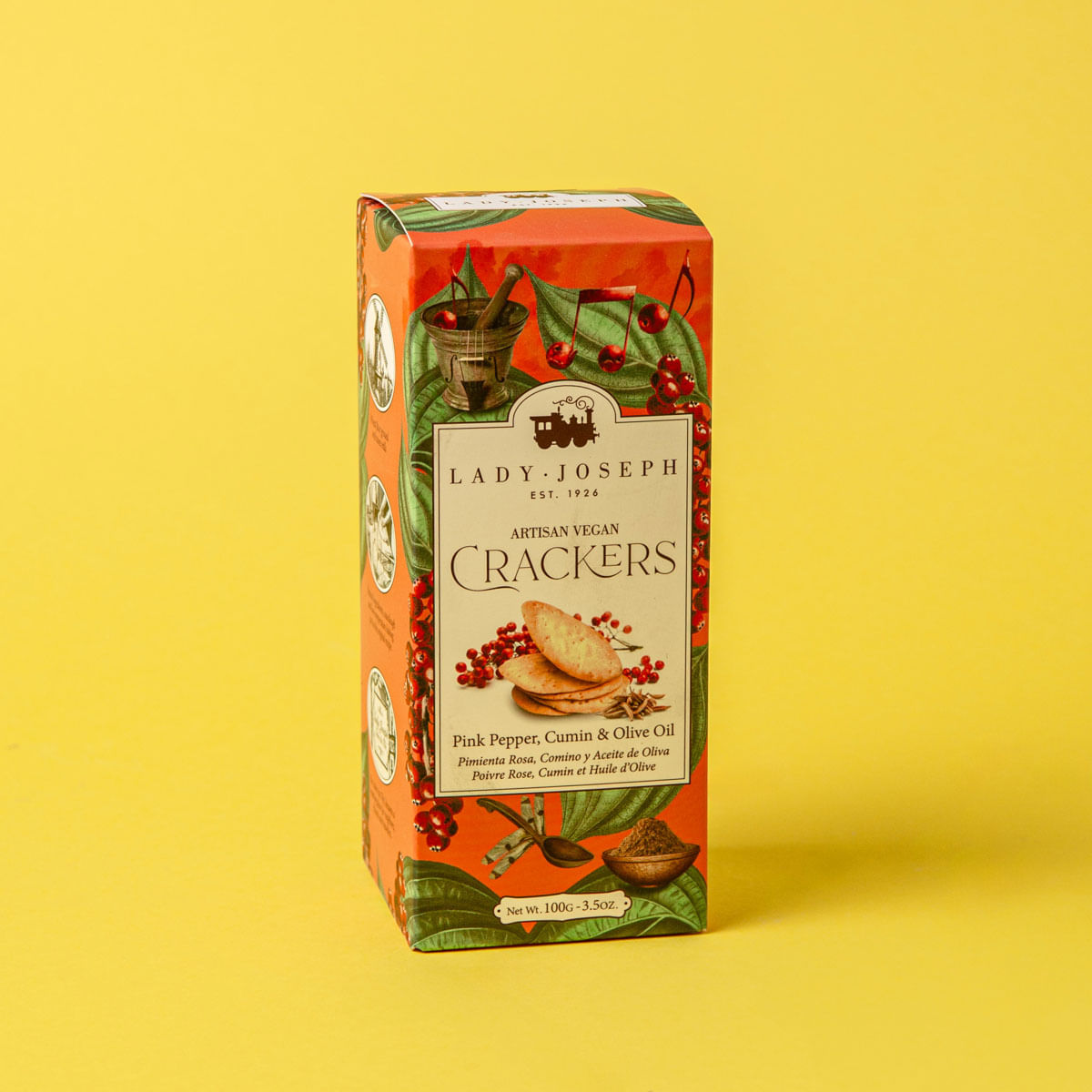 Crackers de pebre rosa i comí Lady Joseph 100g