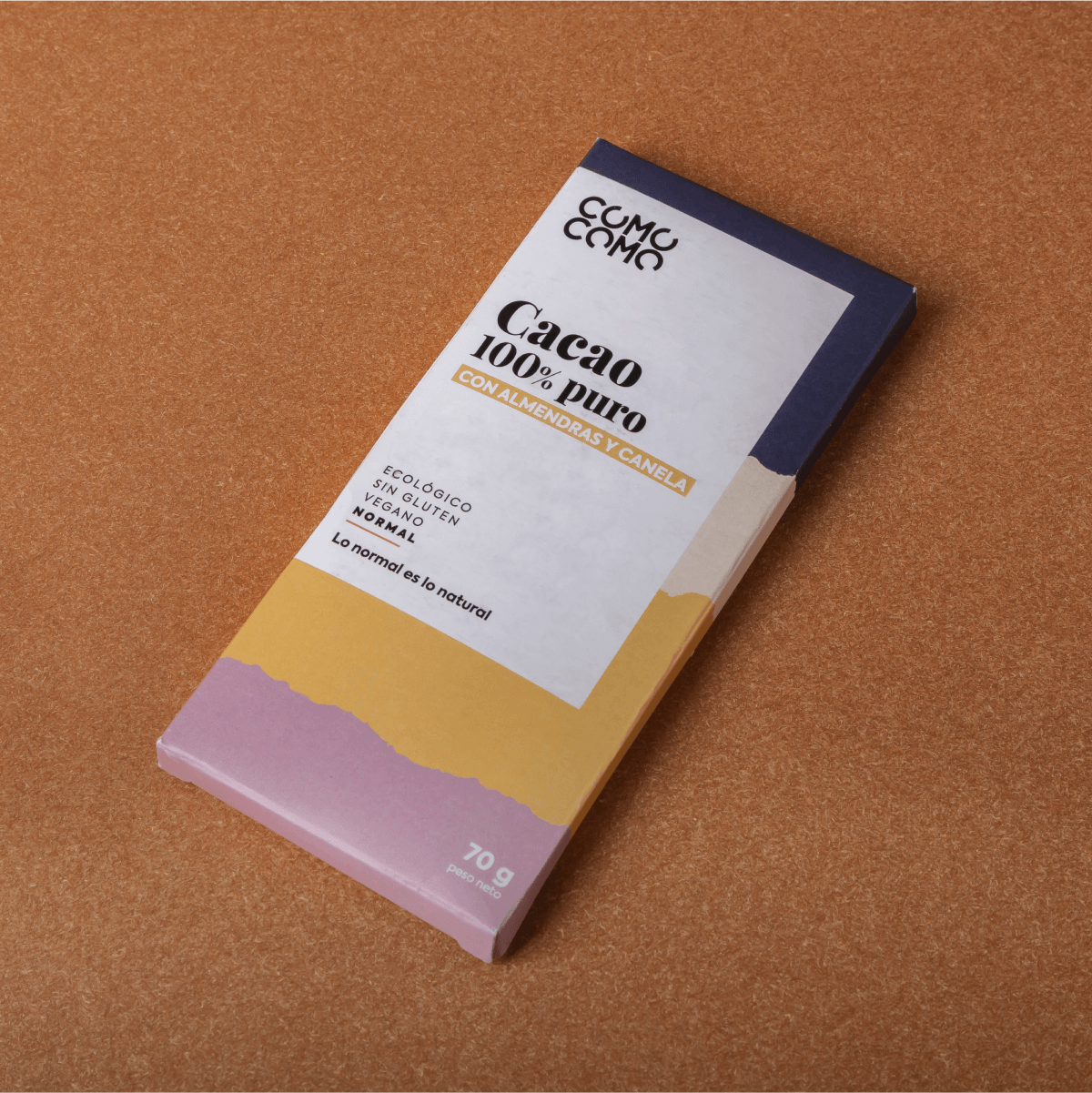 Xocolata amb ametlles i canyella Como Como 70g