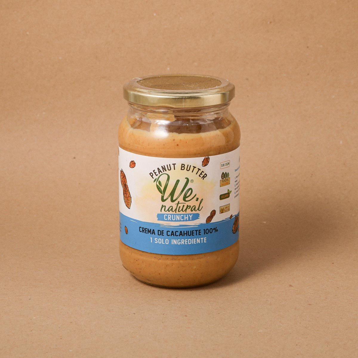 Crema cacahuete crunchy We Natural 475g