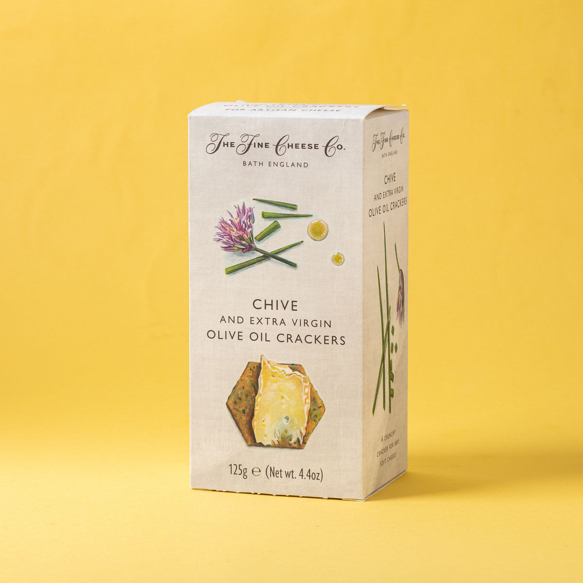 Crackers d'oli d'oliva verge extra i cibulet The Fine Cheese Co 125g
