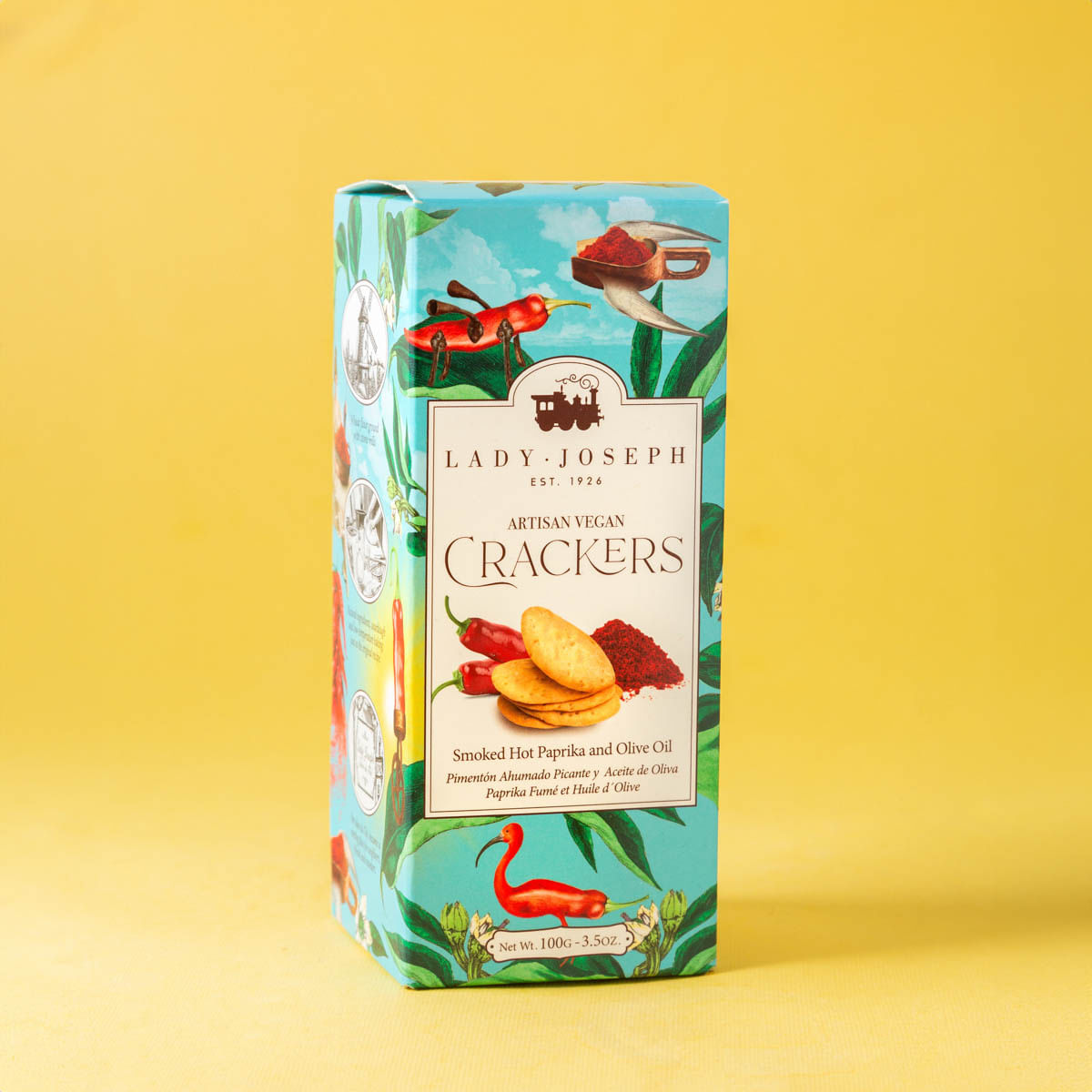 Crackers de pebre vermell fumat Lady Joseph 100g