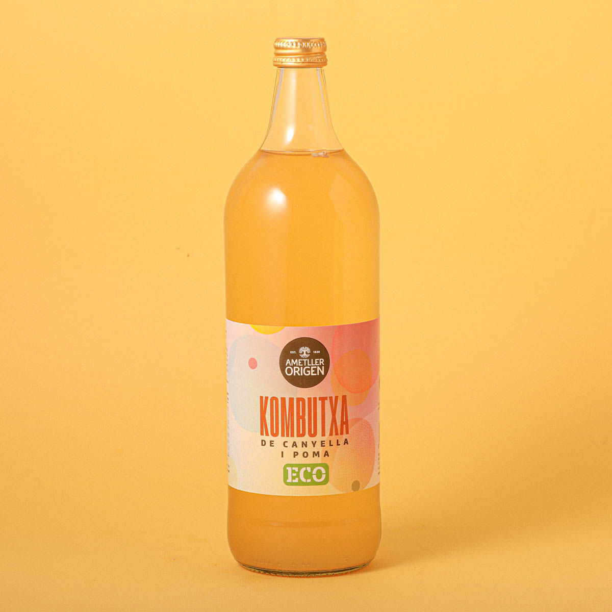 Kombutxa ecològica de canyella i poma Ametller Origen 1l
