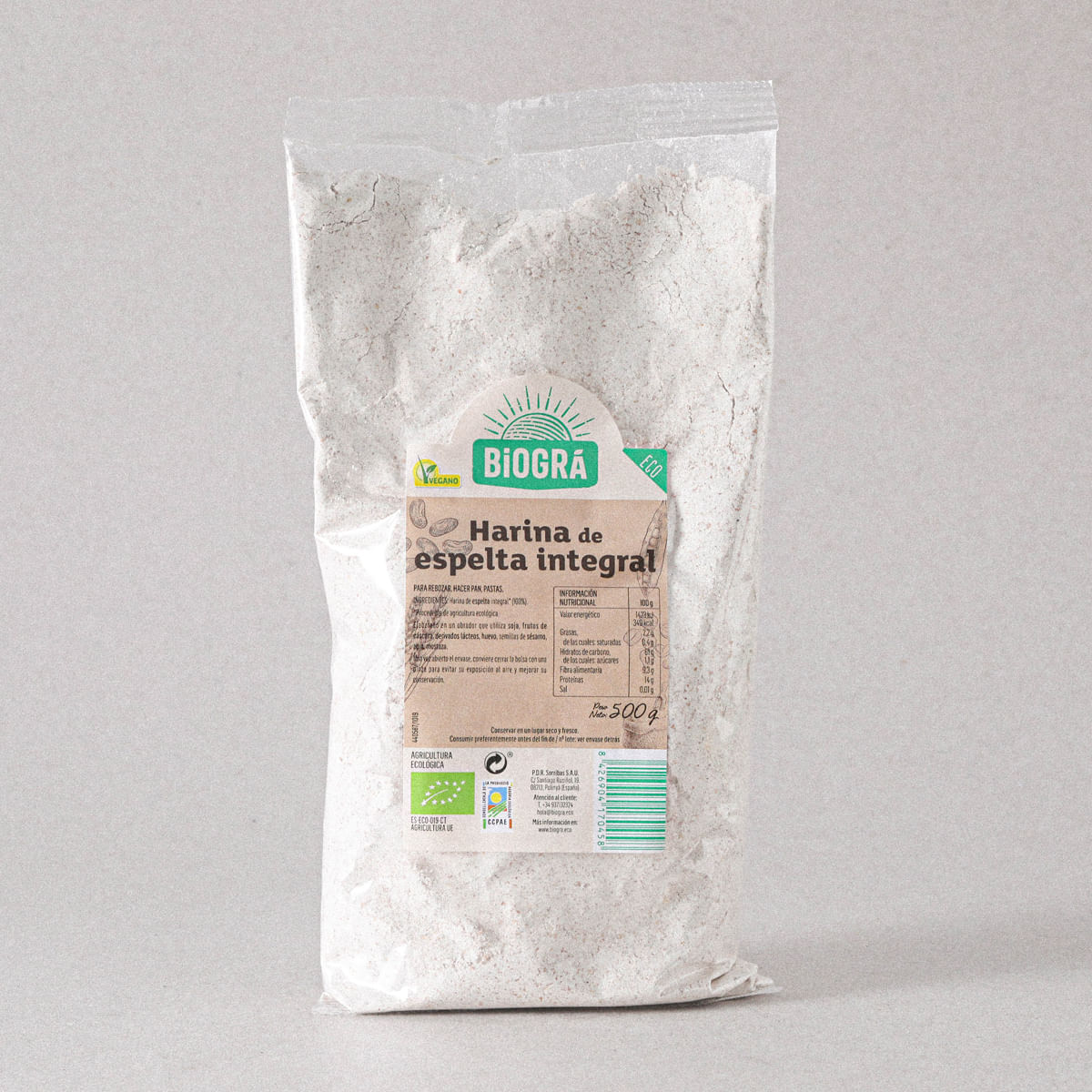 Harina espelta integral BIOGRA 500g