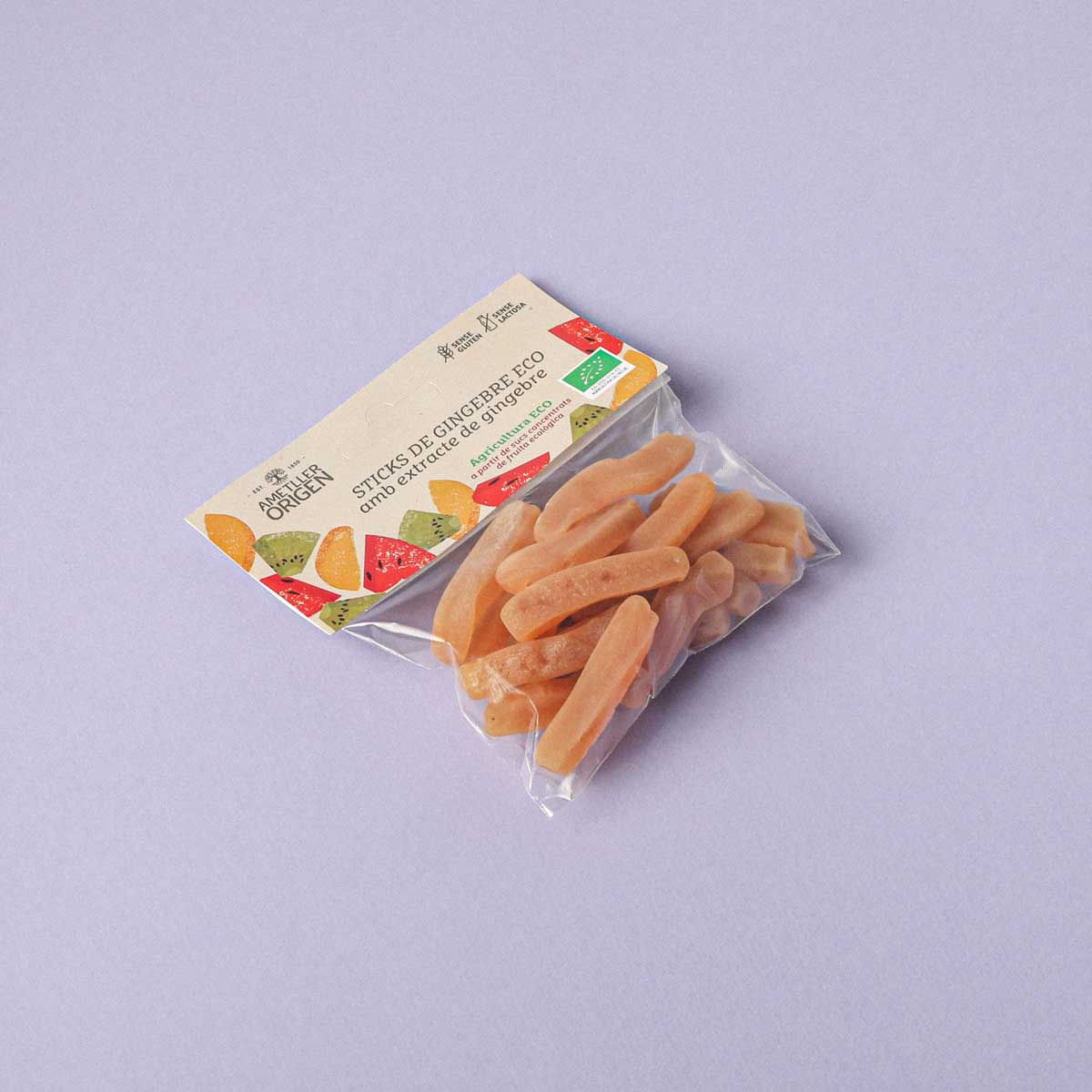 Bastonets gingebre ecològics Ametller Origen 80g