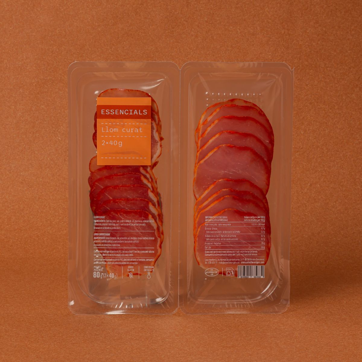 Lomo curado Essencials 40g - pack 2uds.