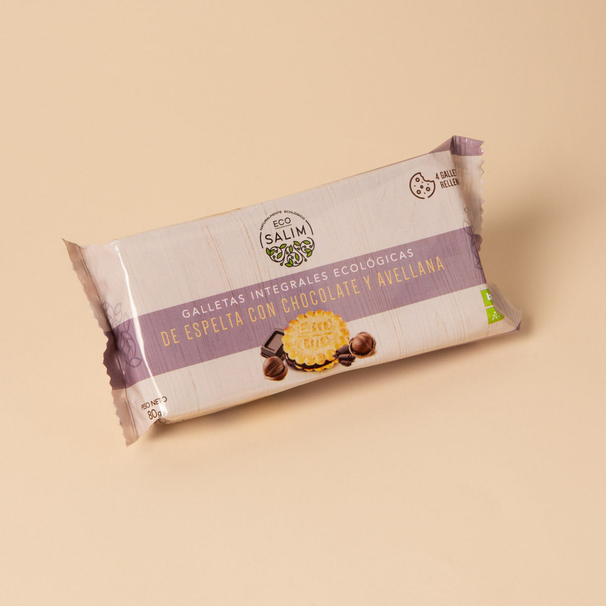 Galetes d'espelta amb xocolata ecològiques Salim 80g