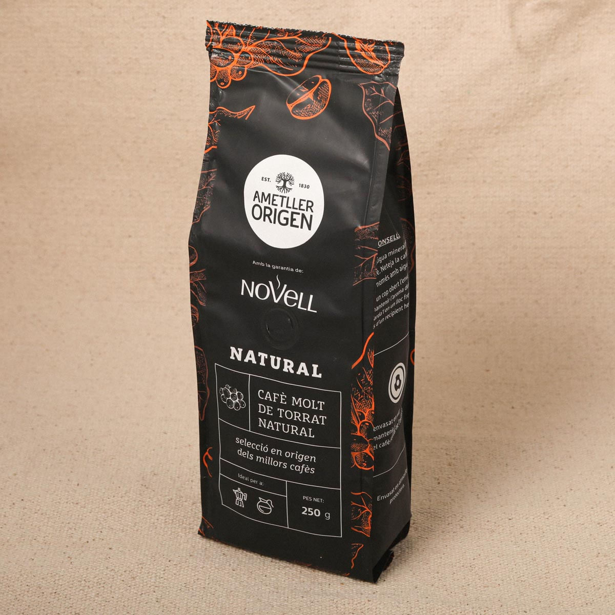 Cafè natural mòlt Ametller Origen 250g