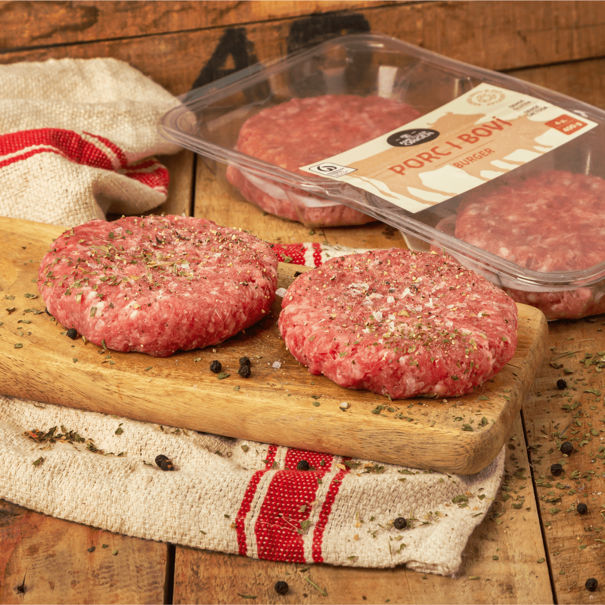 Burger de cerdo y vacuno Ametller Origen 100g - 4uds.