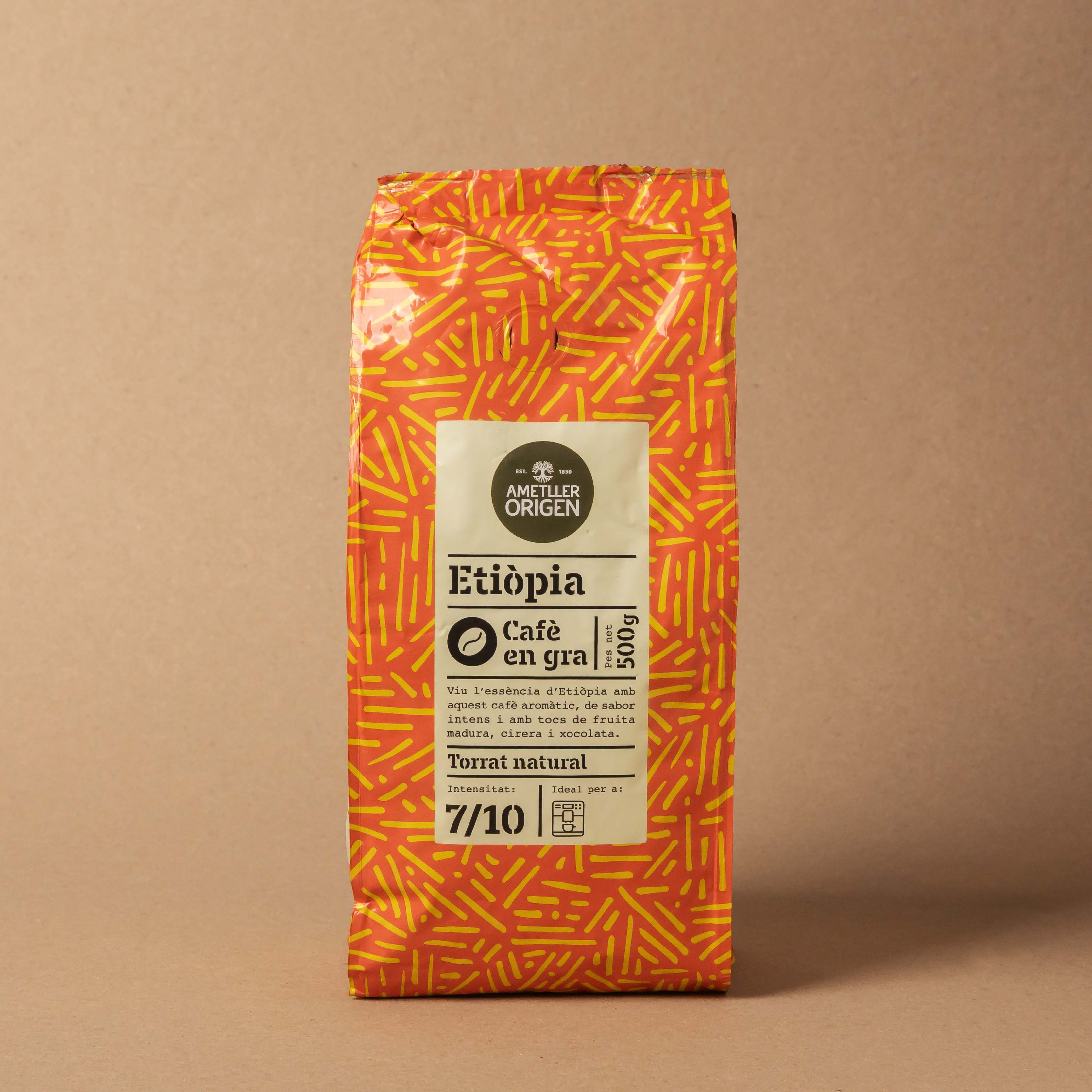 Cafè en gra 100% Etiopia Ametller Origen 500g