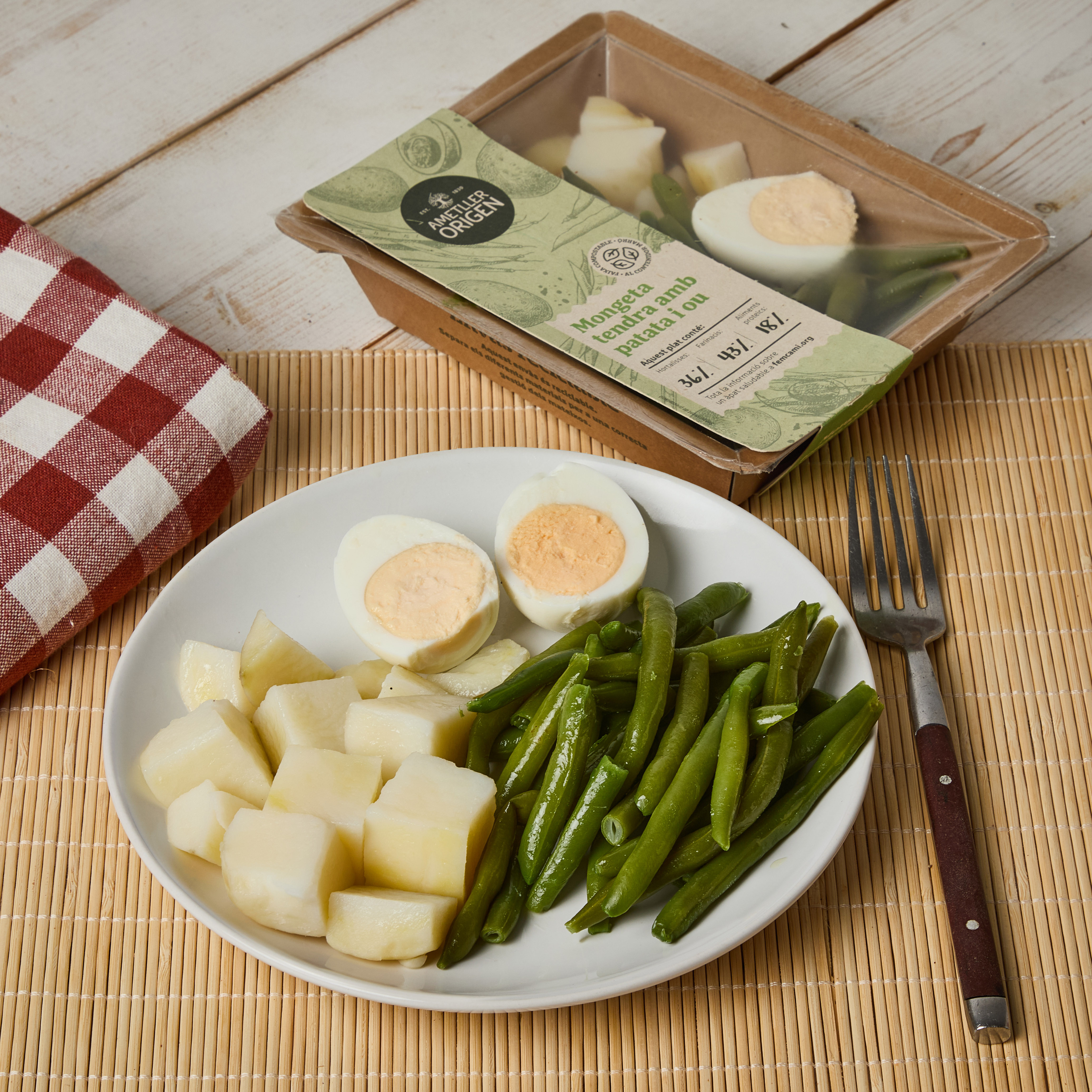 Mongeta tendra amb patata i ou dur Ametller Origen 250g