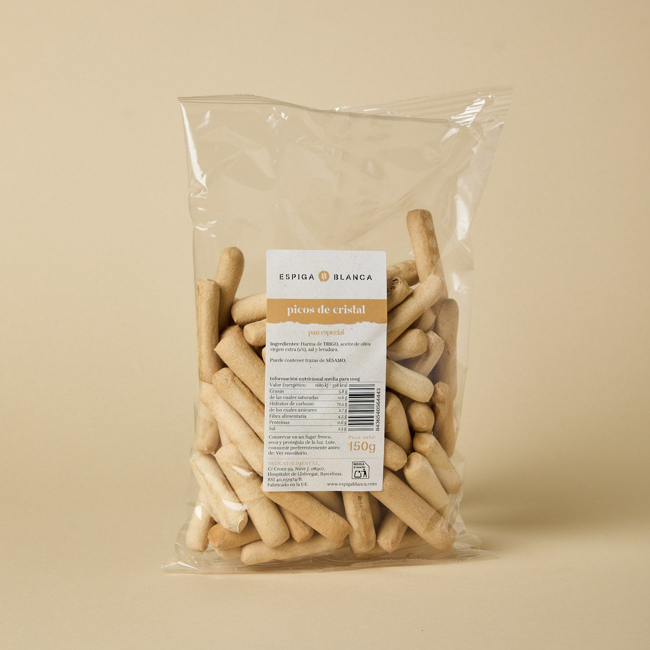 "Picos" pa de vidre Ametller Origen 150 g