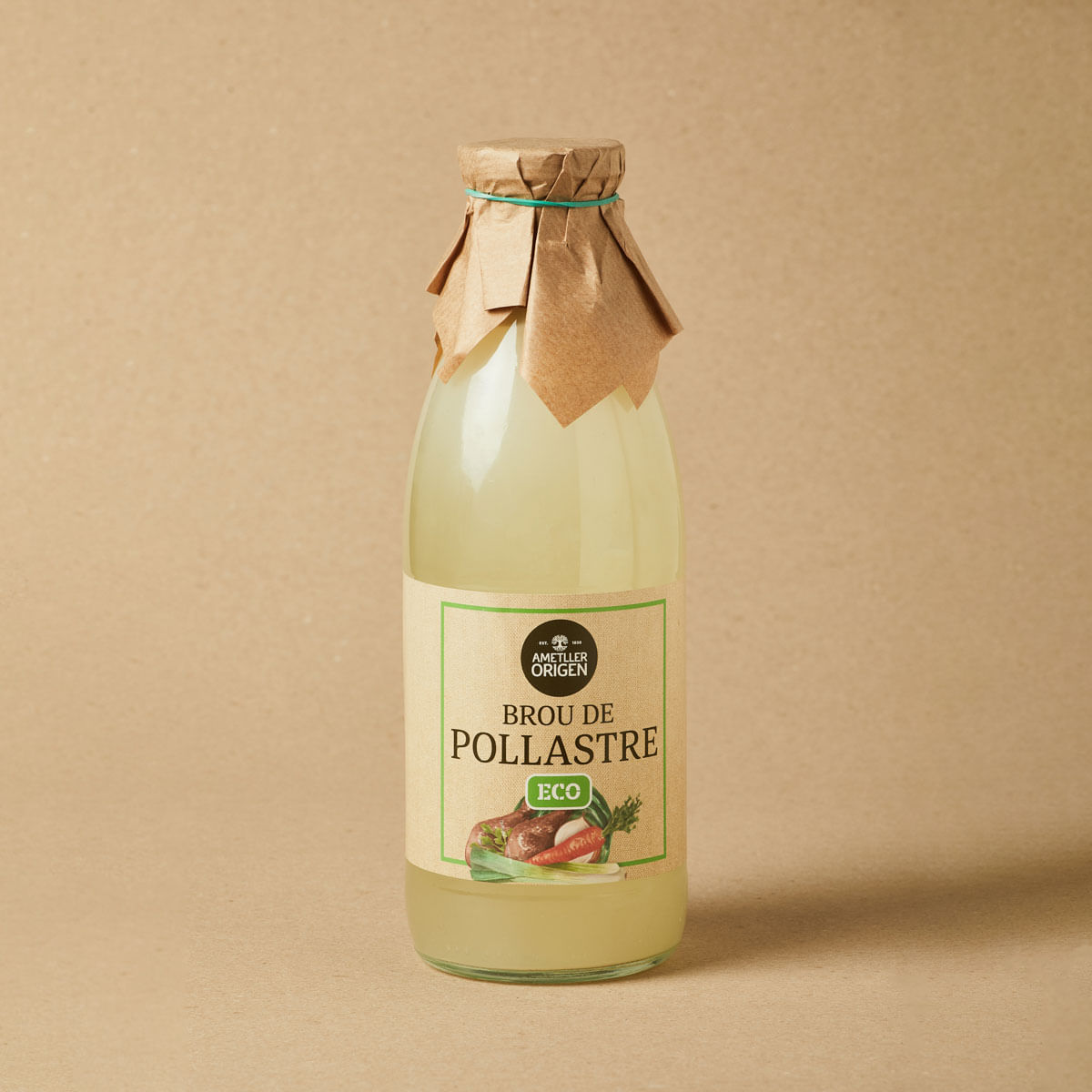 Brou de pollastre ecològic Ametller Origen 1l