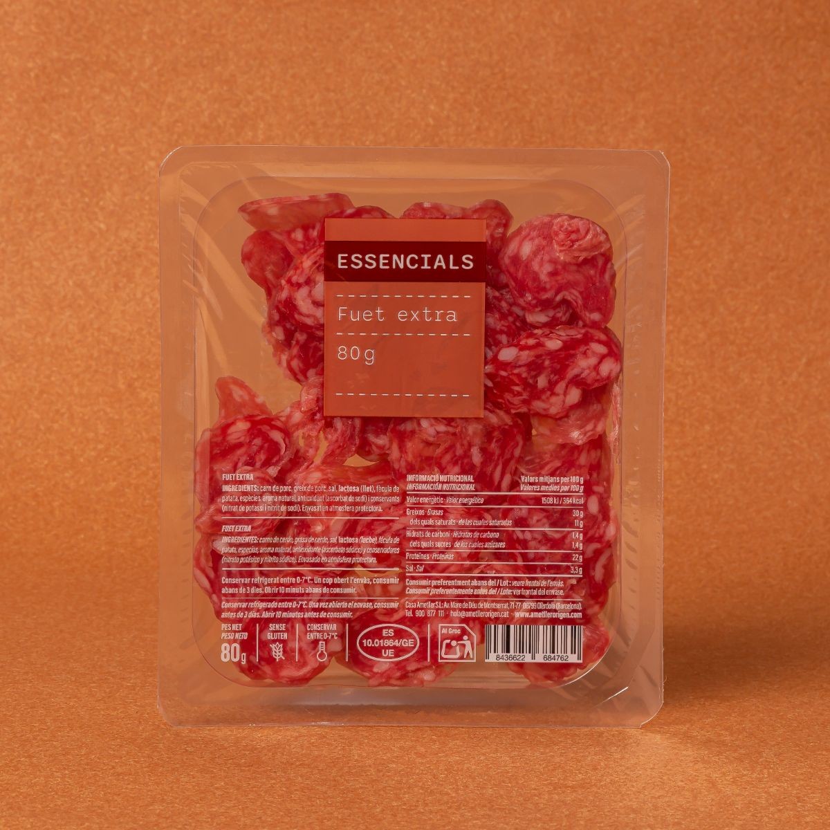 Fuet extra cortado al dia Ametller Origen 125g