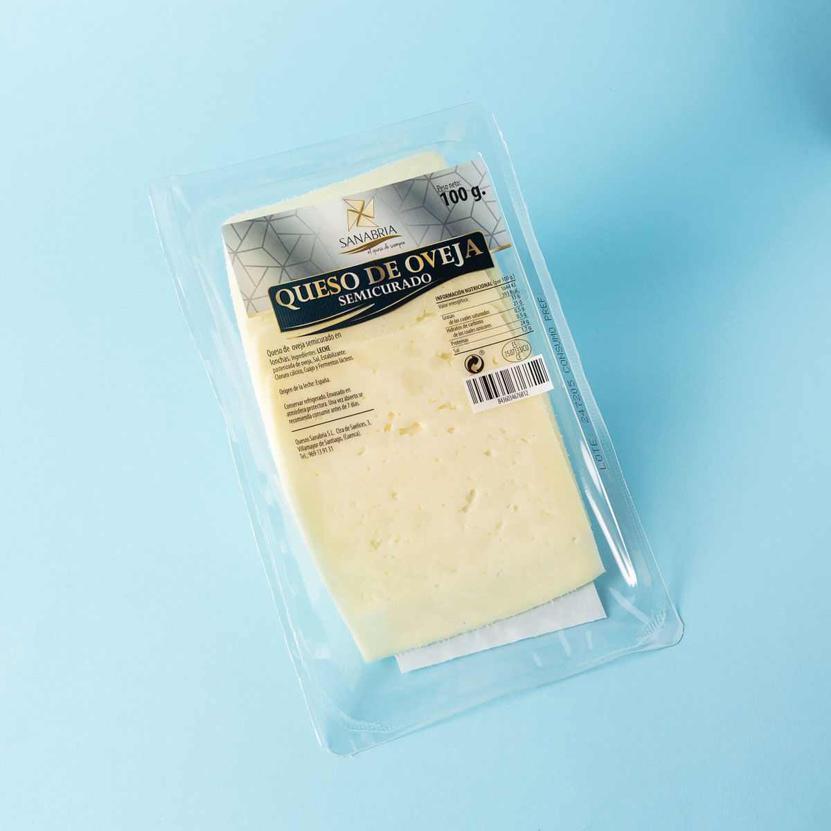 Formatge d'ovella semi llescat Sanabria 100g