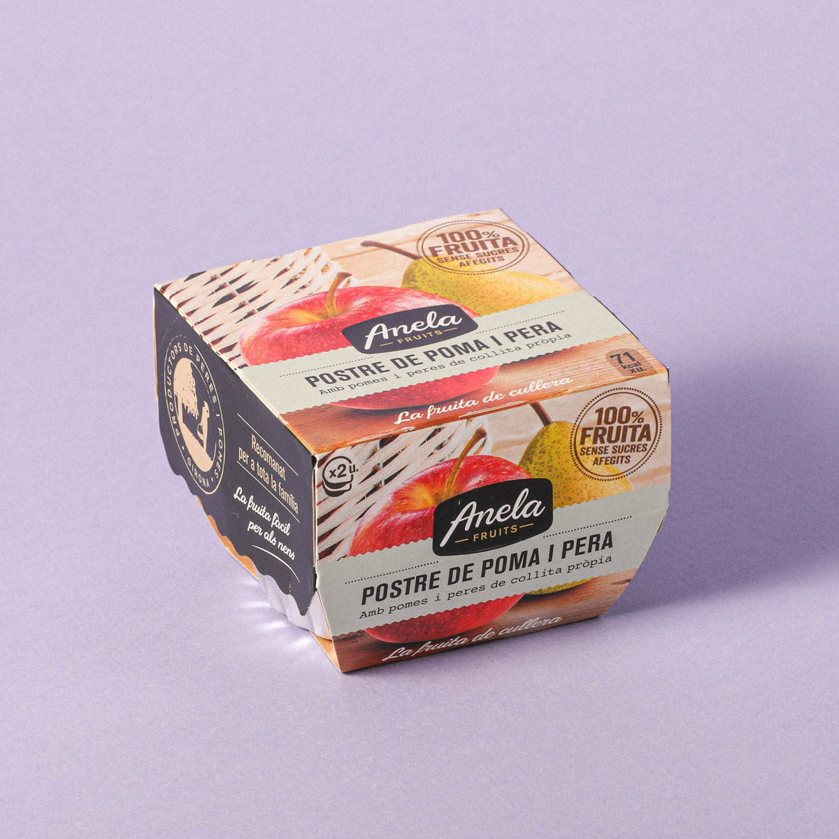Postre de poma i pera A.FRUITS 100g - 2u.