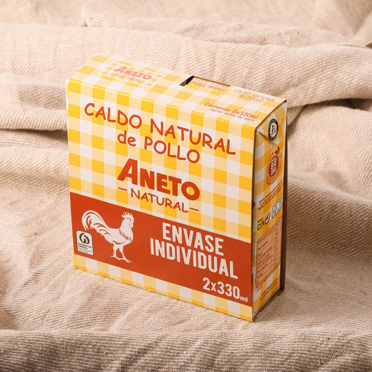 Brou natural de pollastre ANETO 330ml - 2u.