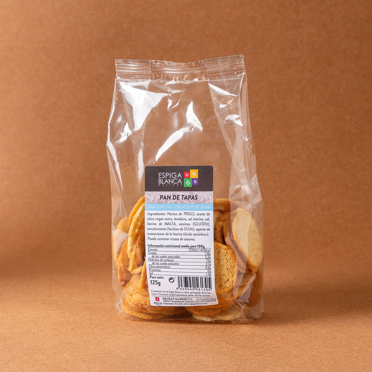 Pa de tapes Espiga Blanca 125g