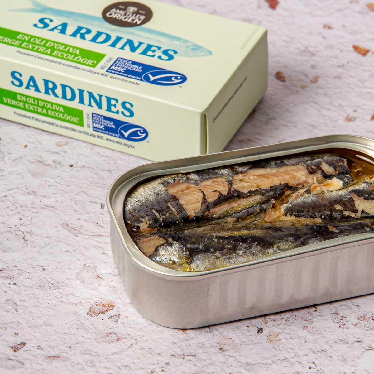 Sardinas en aceite de oliva extra ecológico Ametller Origen 85 g