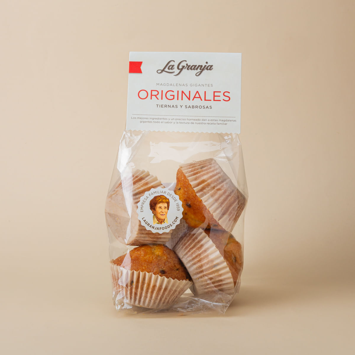 Magdalenes gegants amb xips de xocolata La Granja 290g