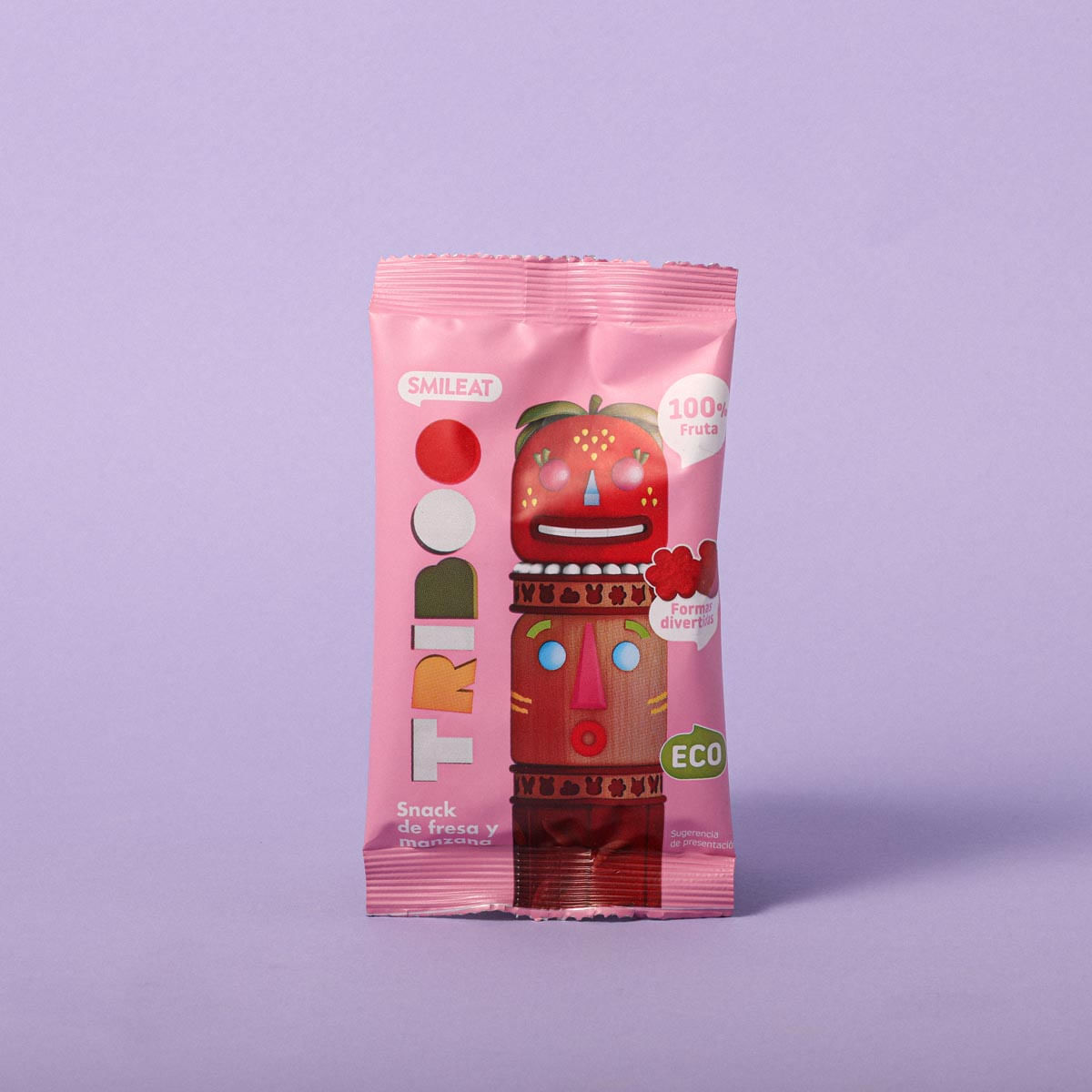 Snacks de maduixa i poma Triboo 100% ecològics Smileat 25g