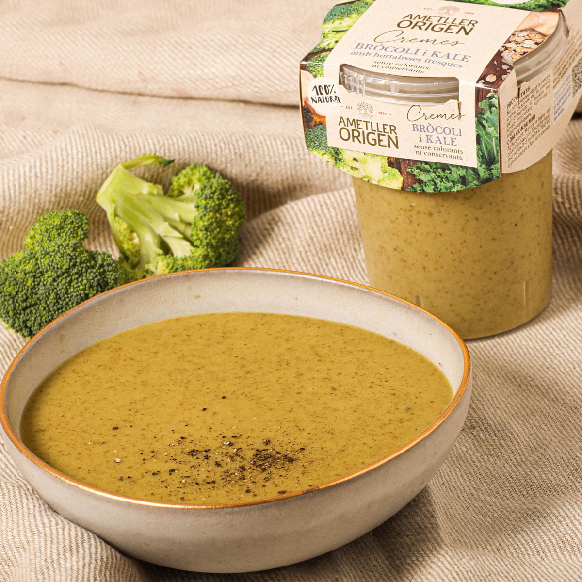 Crema de brócoli y kale Ametller Origen 485ml