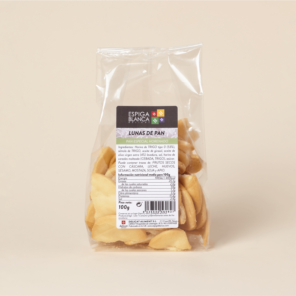 Llunes de pa Espiga Blanca 100g