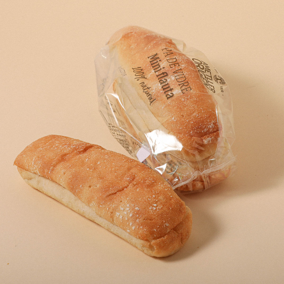 Mini flauta de vidre Ametller Origen 65g - 2u.