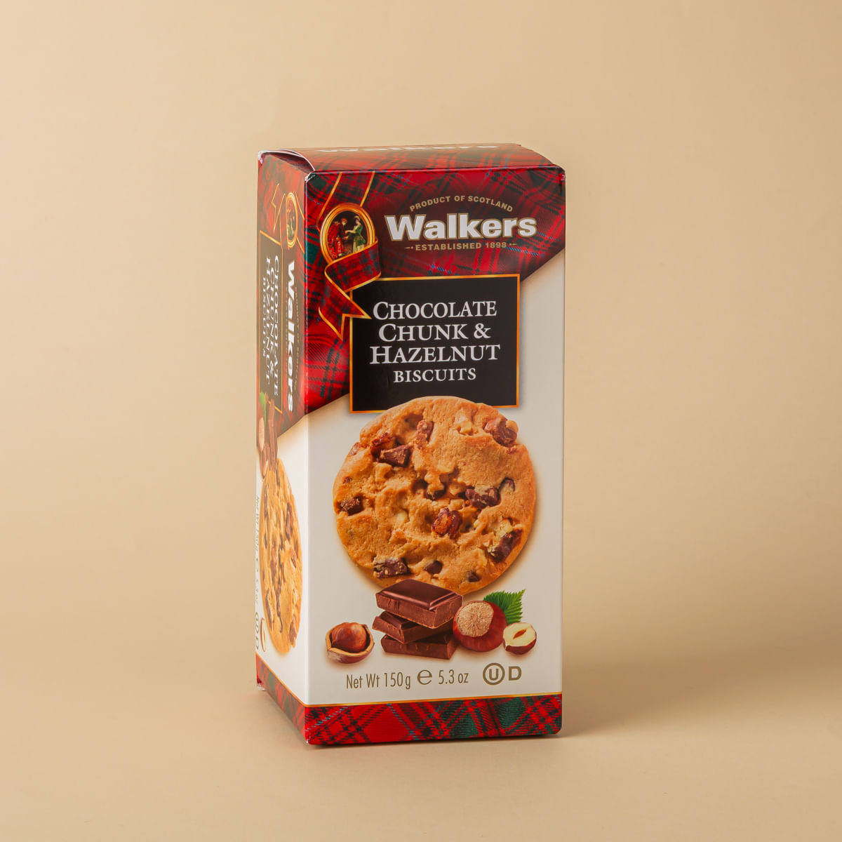 Cookies amb xips de xocolata i avellanes Walkers 150g