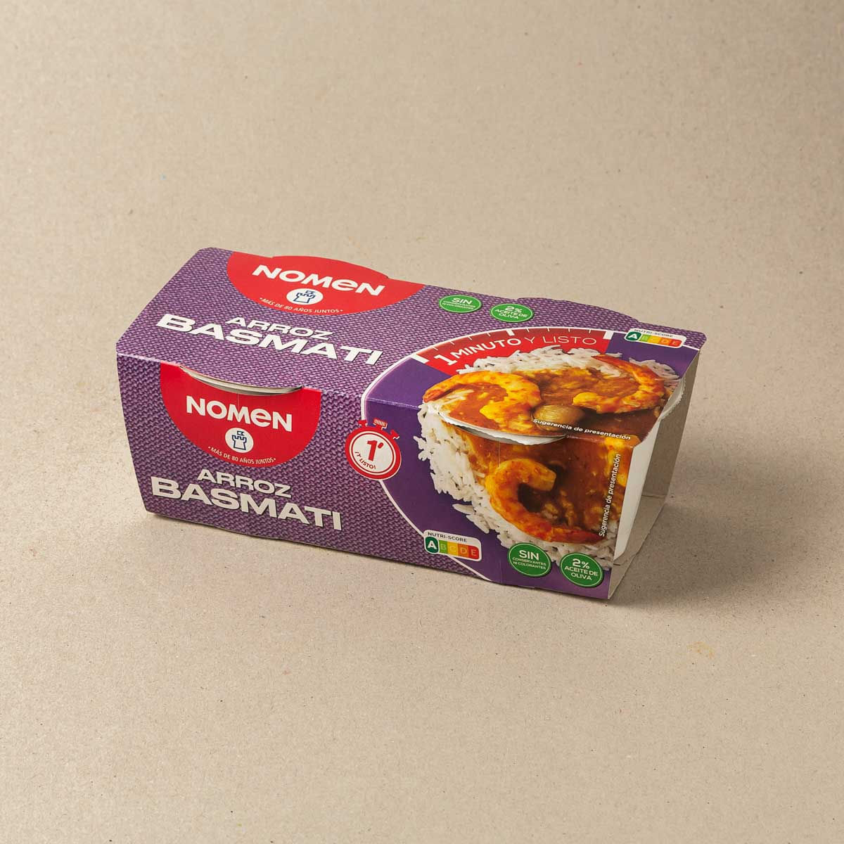 Vasets d'arròs basmati Nomen 250g