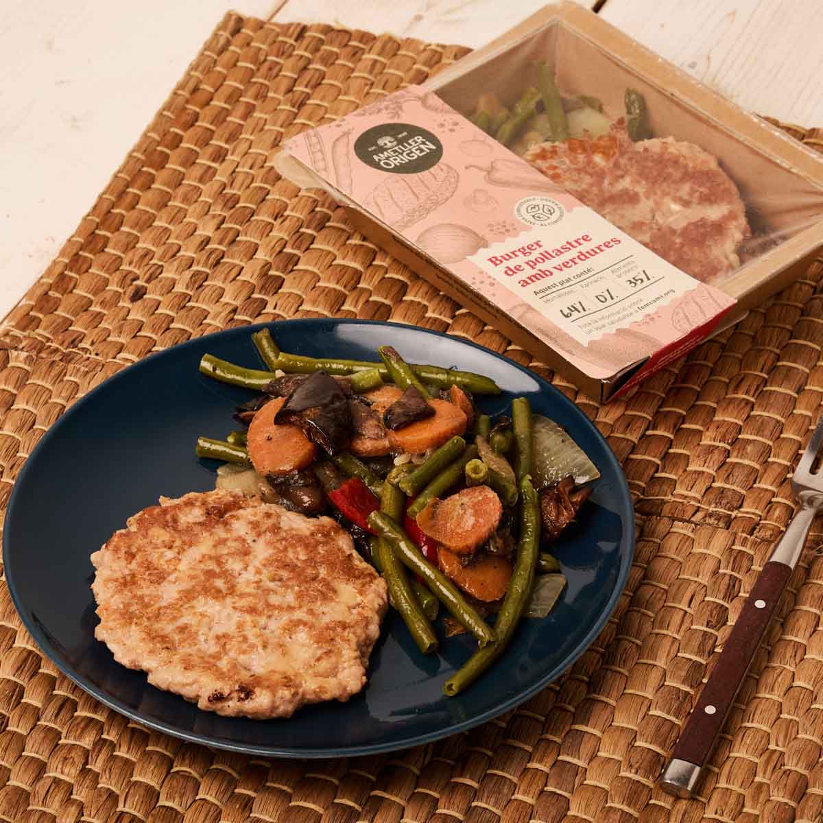 Burger de pollastre amb verdures Ametller Origen  250g